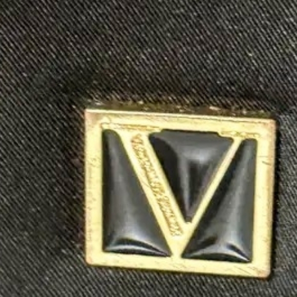 Nip VS Curve Black Small Nylon Gold tone Crossbody Or Zip Handbag - Picture 8 of 10